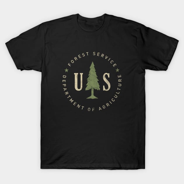 US Forest Service 2 by Buck Tee Originals T-Shirt by Buck Tee